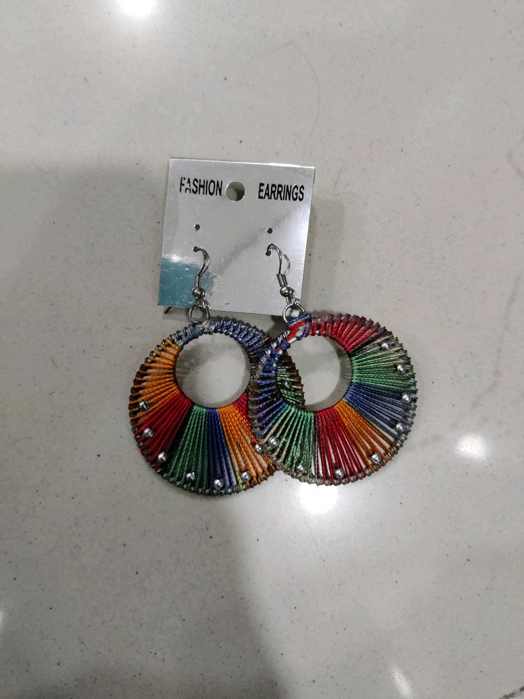 Multicolor Round Earrings