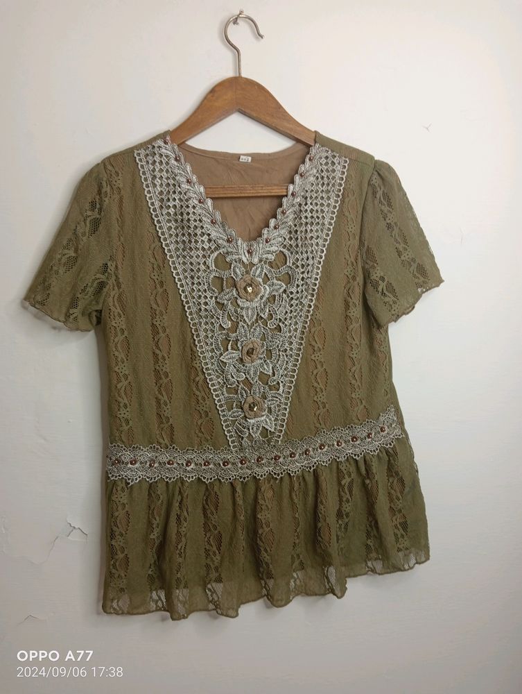 Olive Casual Top (Girl' s)