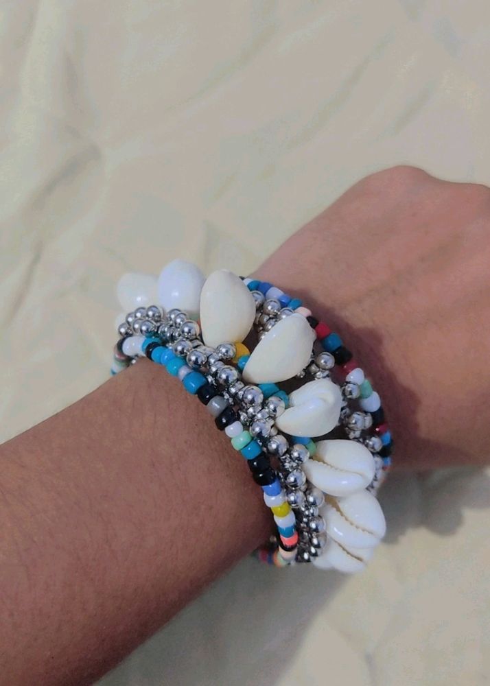 Multi Colour Shell Bracelet