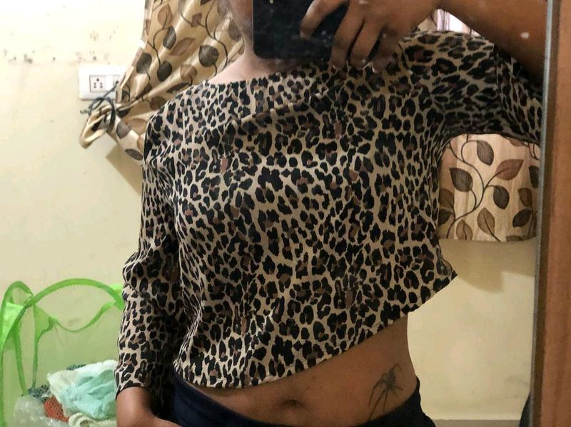 Leopard Print Crop Top