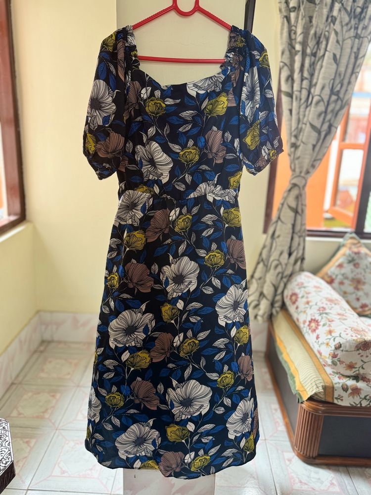 New Vero Moda (Navy Blue Off-Shoulder Dress)