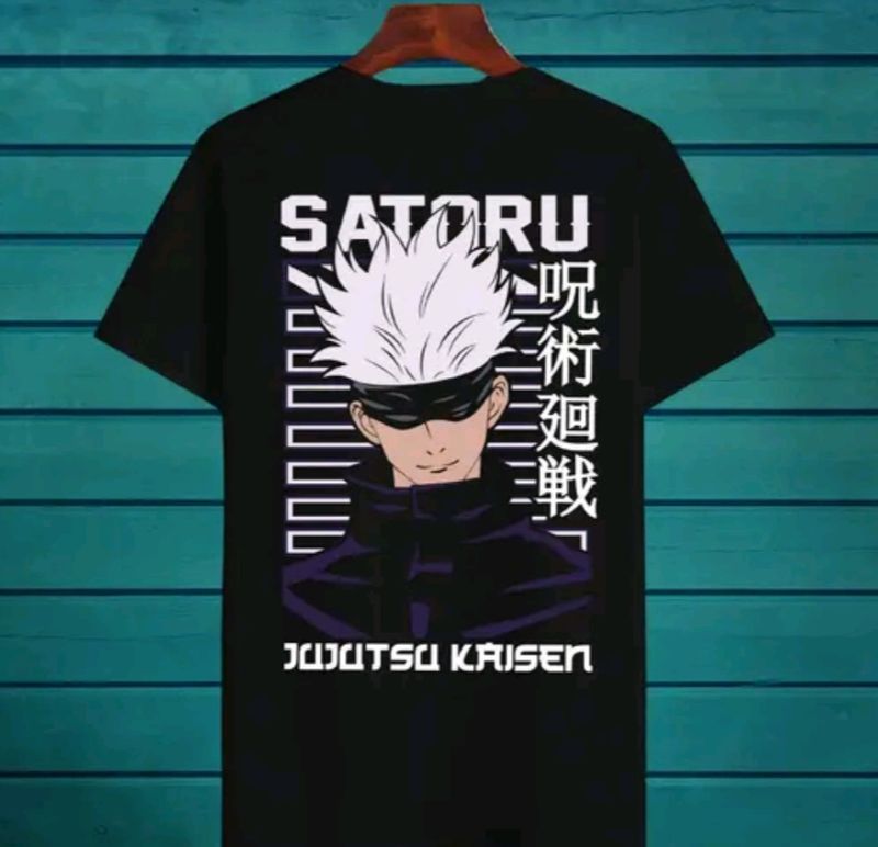 Trendy Mens Anime Back Printed Tshirt 180Gsm