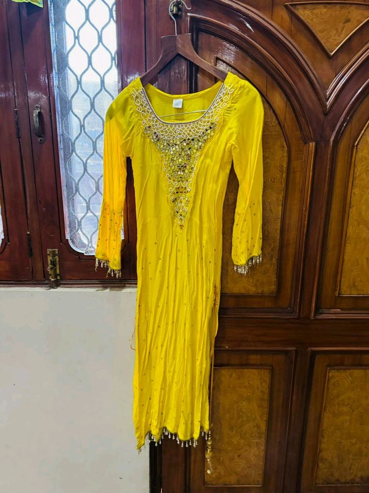 Haldi Suit With Dupatta