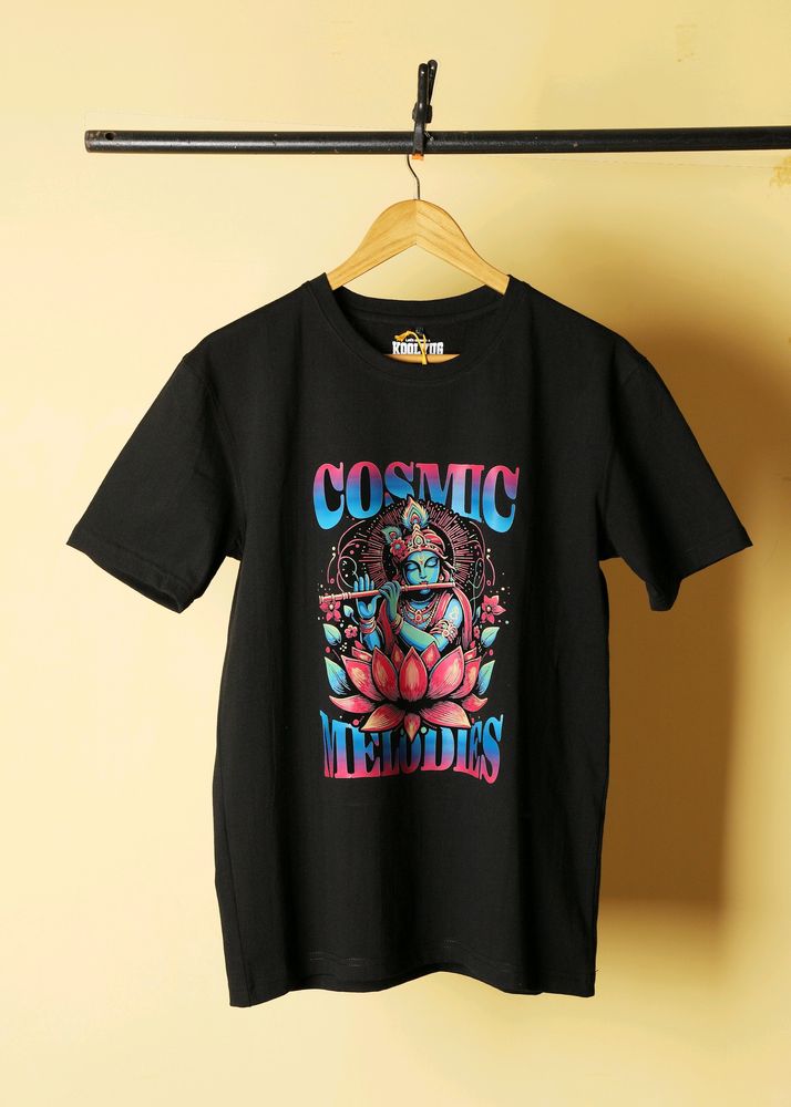 Lord Krishna Cosmic Melodies Printed Tshirt