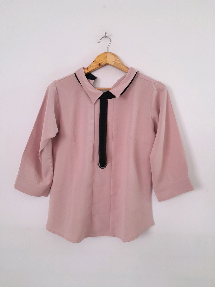 Last Day Office Pink Casual Top (Women's)