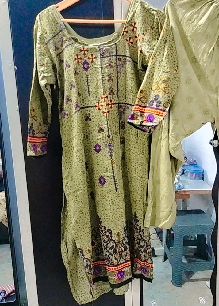 Green Kurta Set