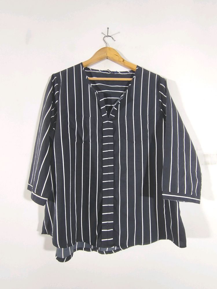 Black Striped Top (Women's)