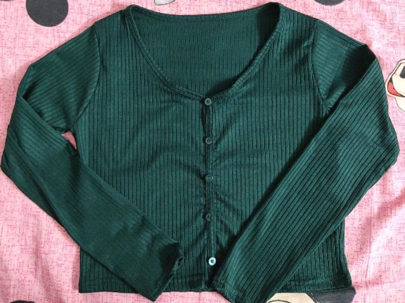 Dark Green Full Sleeve Top