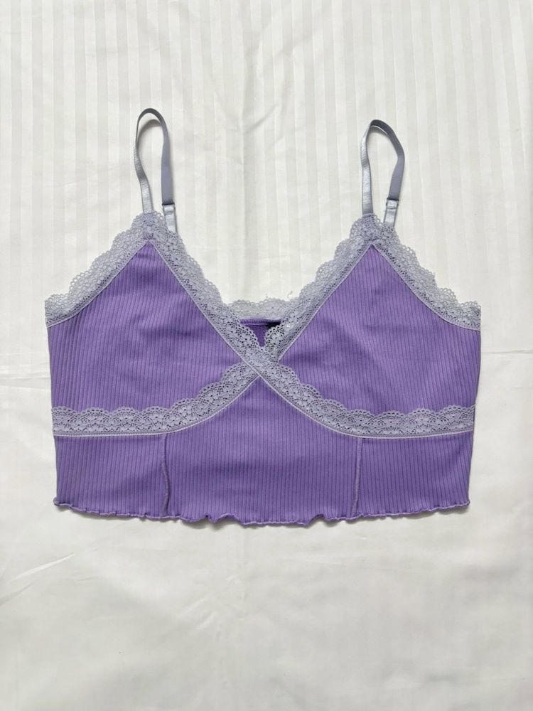 lilac lace cami