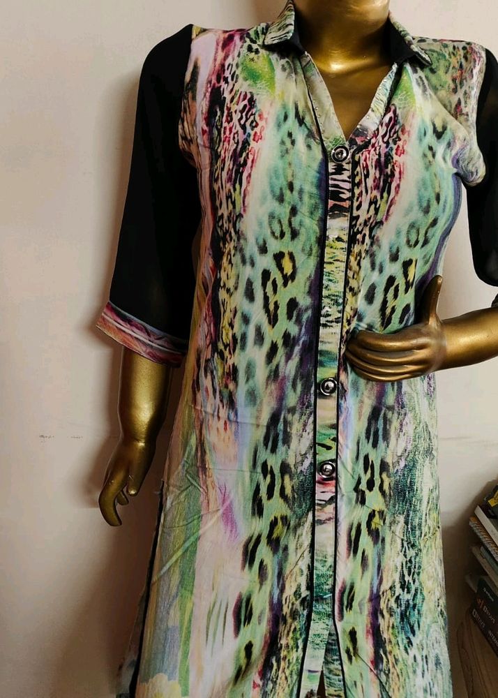 Floral Green Kurta