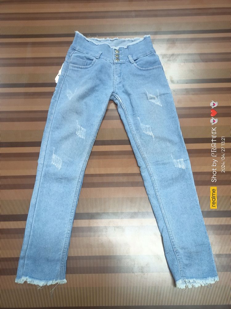 (E-25) 28 Size Slim Fit Denim Jeans