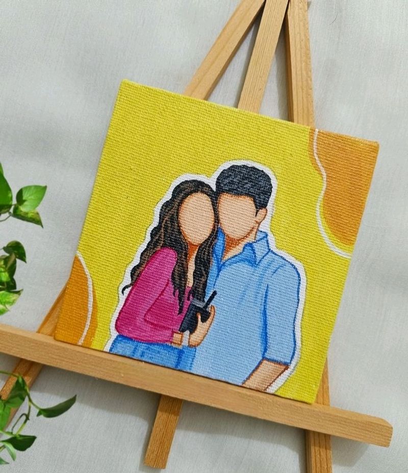 Couple Painting With Stand