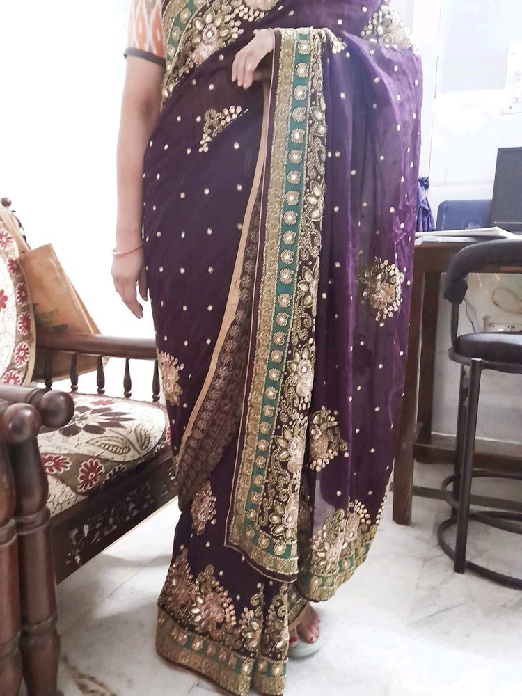 Heavy Partywear Saree