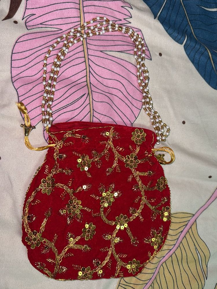 Red Potli Bag