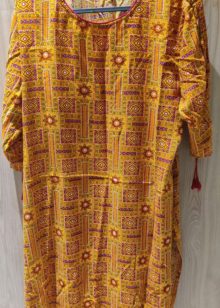 Orange Traditional Kurti