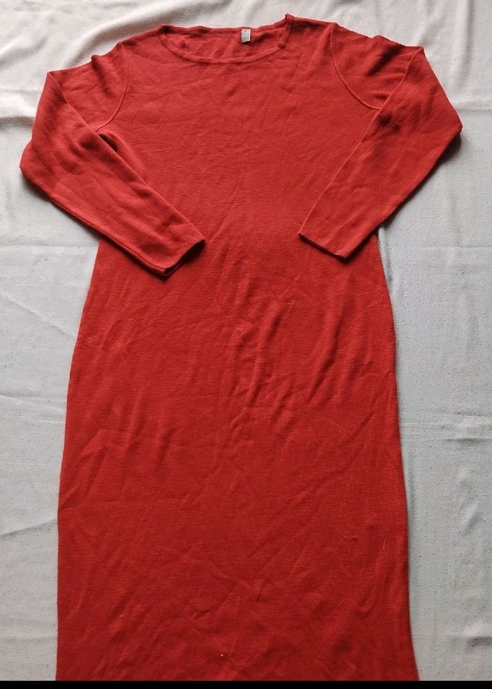 Red Bodycon Full Length Dress