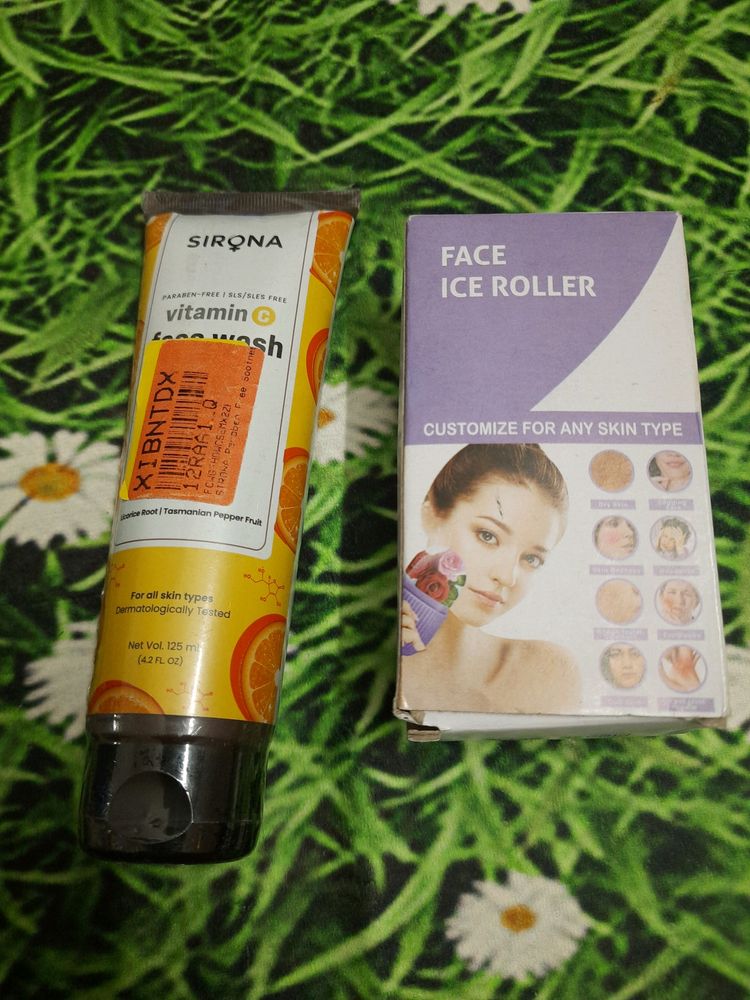 Sirona Vitamin C Brightening Facewash + Face Rolle