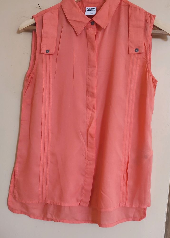 Vero Moda Coral  Sleevless Top