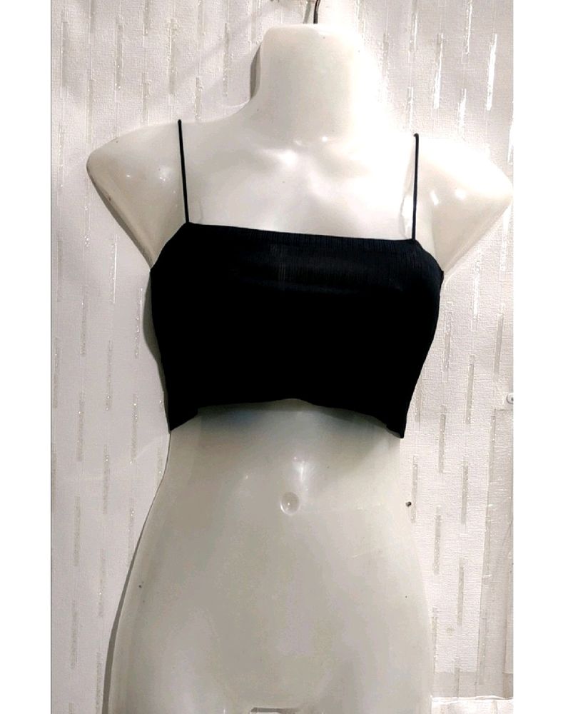 Black Crop Top For women's