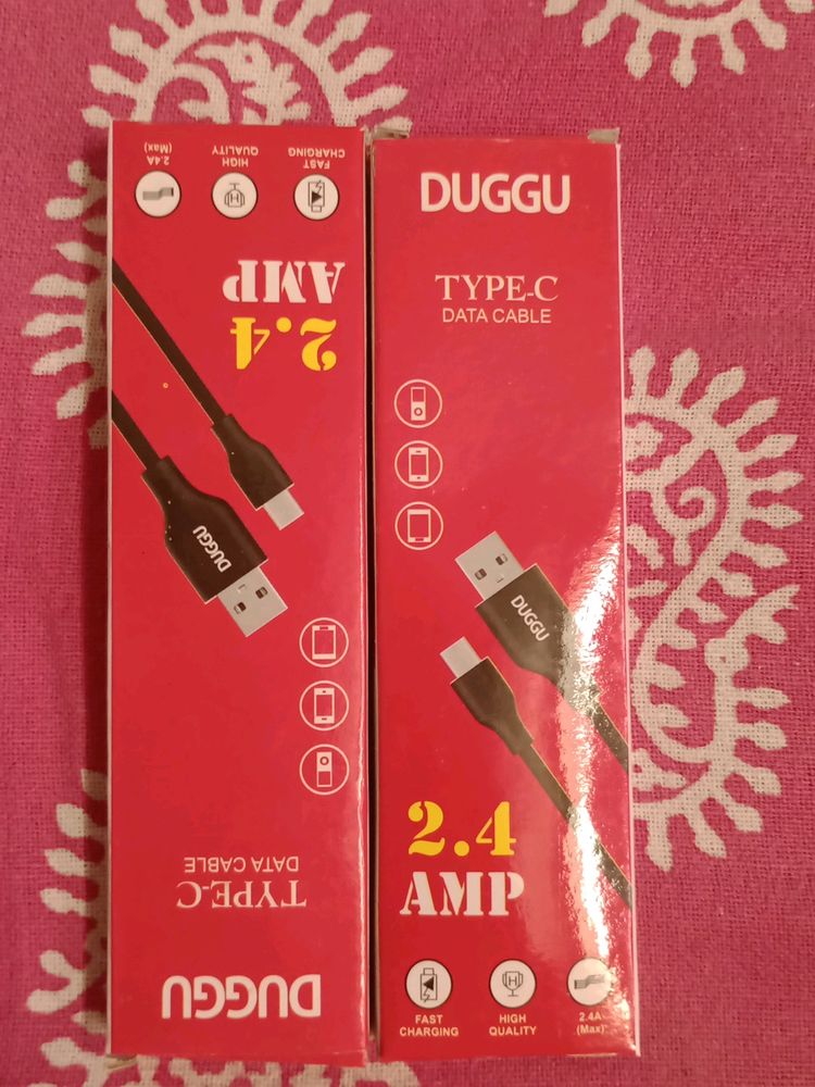 DUGGU Type C, Cable Combo Of 2 Pic