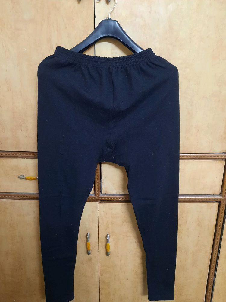 Black Woollen Leggings