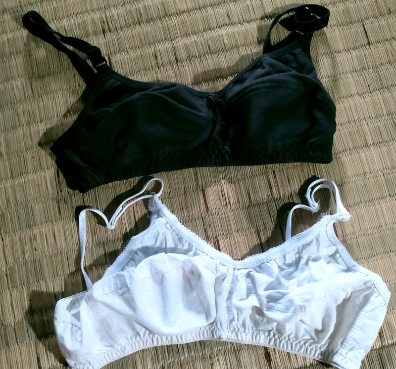 Black And White Non Padded Bra