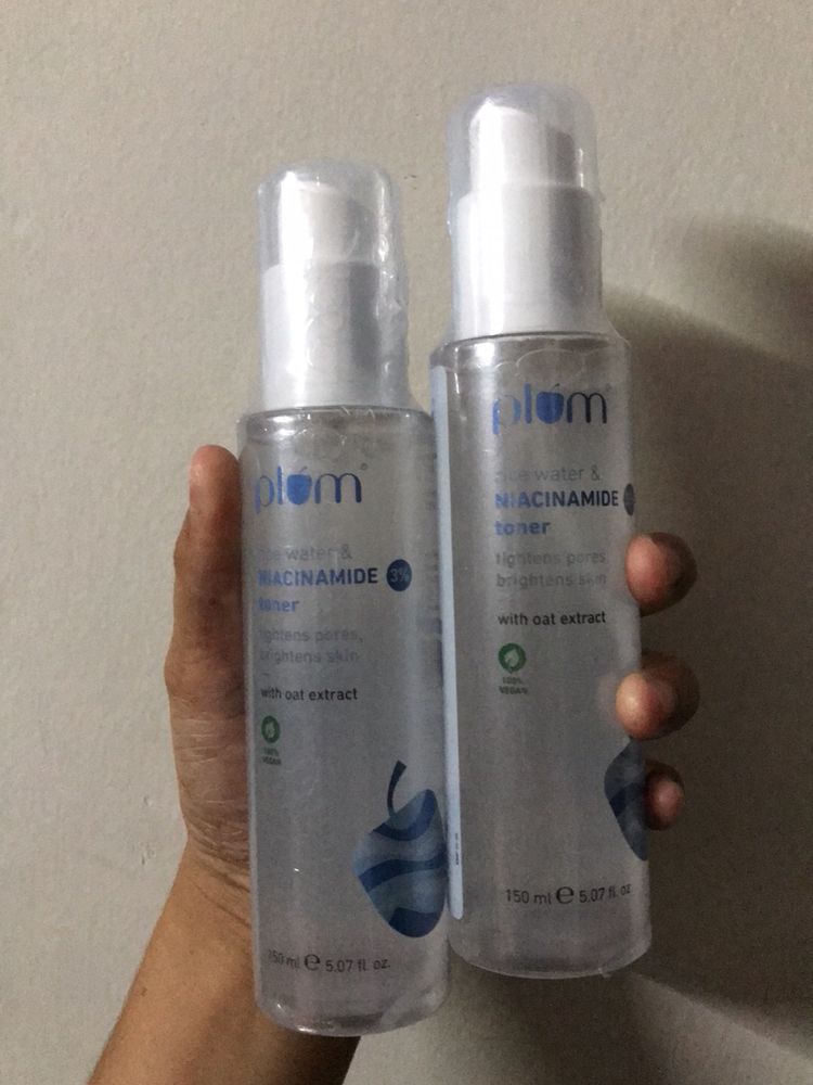 Plum Rice Water & Niacinamide 3% Toner Pack 2