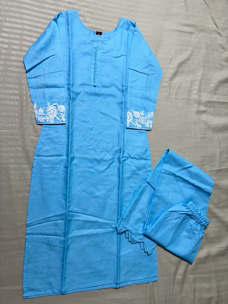 Suit Of Blue Kurti