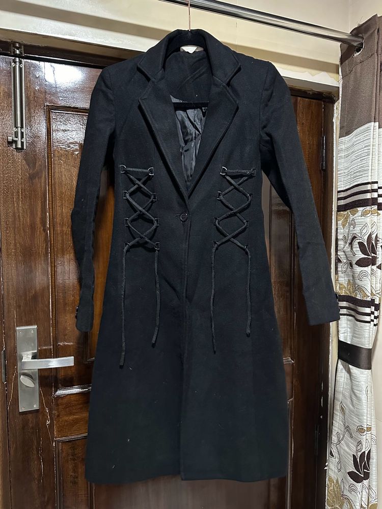 Koovs Black Coat