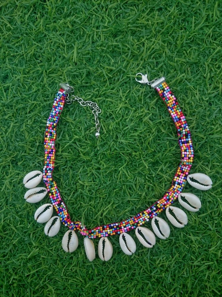 Adjustable Cowrie Shell Necklace Choker