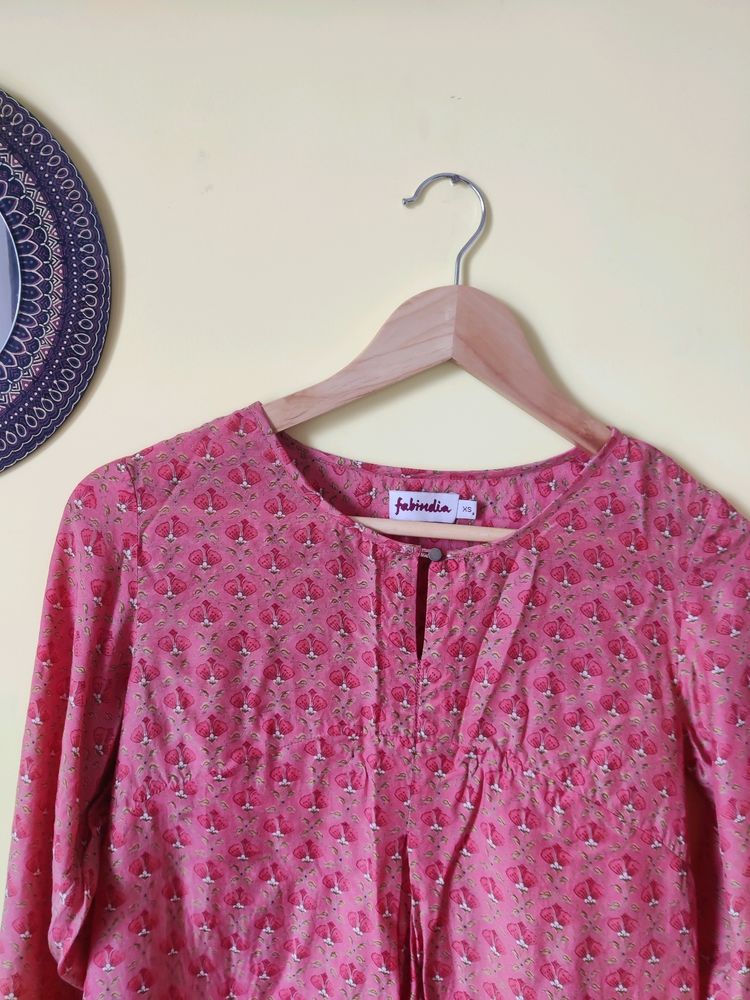 Fabindia Coral Motif Top