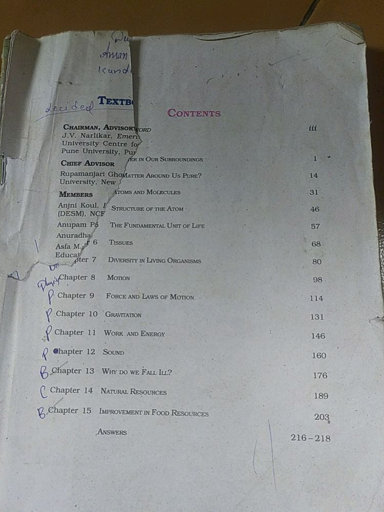 Ncert Science Book Of Class 9th