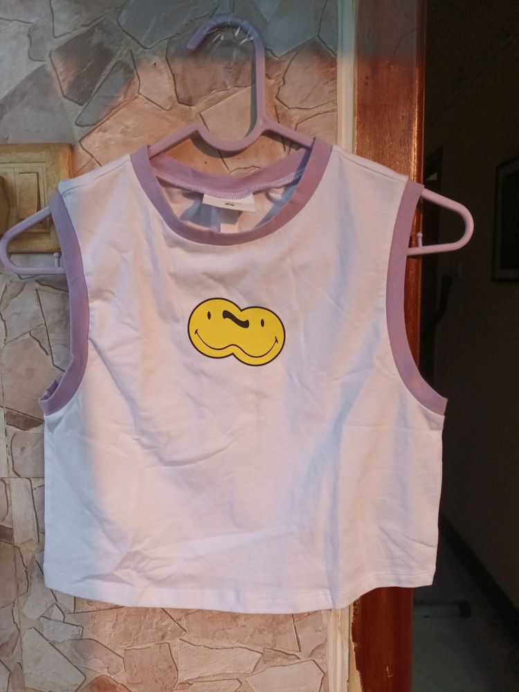 Y2k Pinterest-y H&M x Smiley Cropped Tank Top