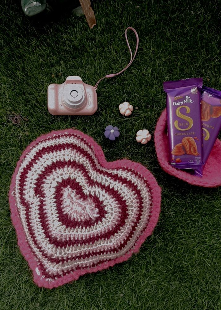 CROCHET HEART PILLOW🌷🌸