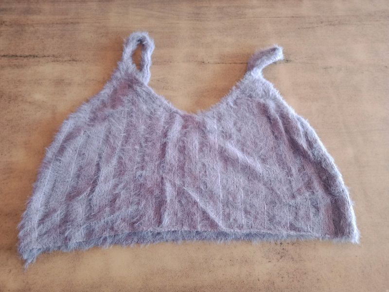 Wool Little Furr Crop Top