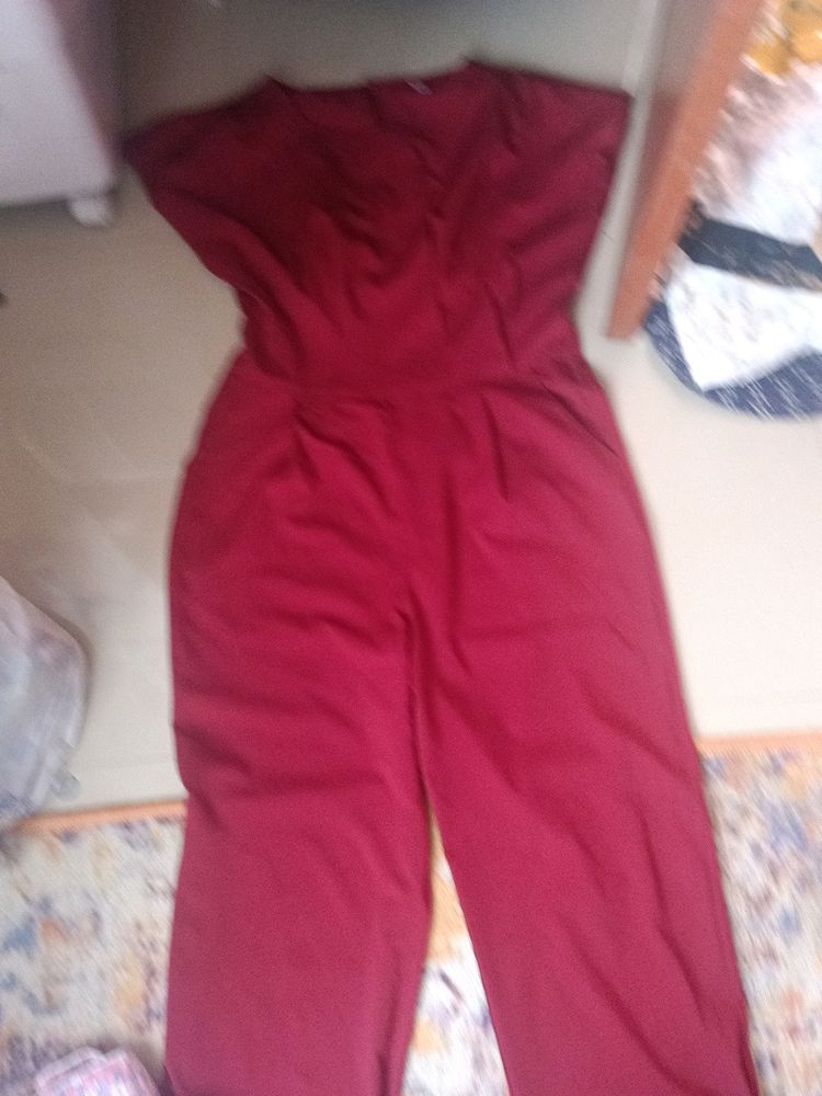 This Is Maroon Red Jumpsuit