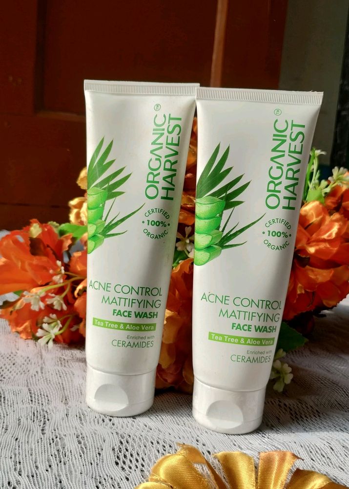 Combo Of 2 Organic Harvest Acne Control Facewash