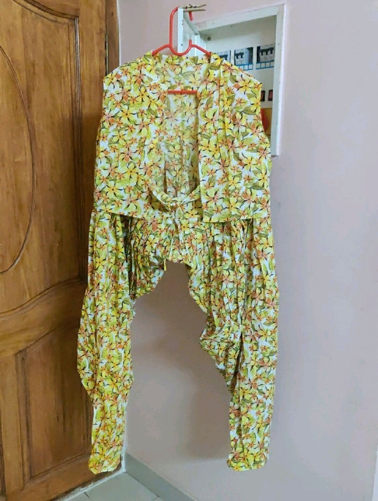 Floral Fare Patiyala Pant & OverCoat