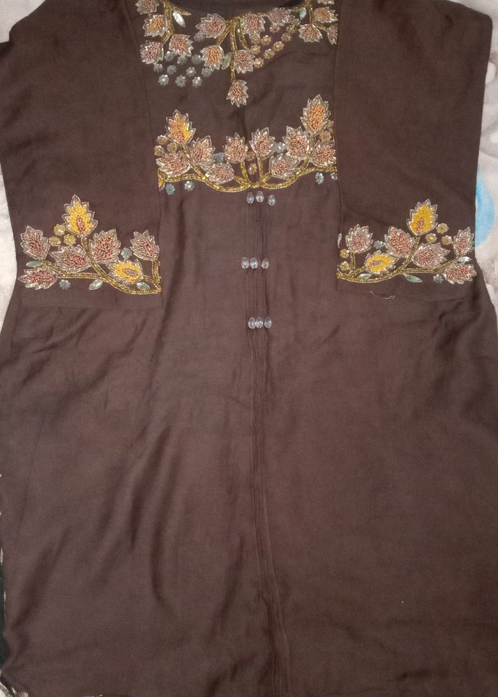 Heavy Brown Embroidered Suit