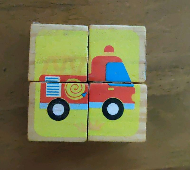 Wooden Cube Puzzle - 6 In 1