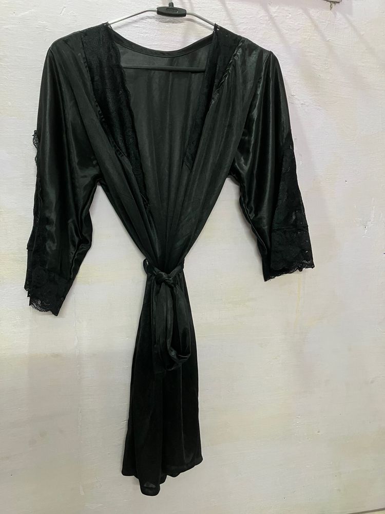 Women’s Short Robe 3/4th Sleeve Dressing Gown