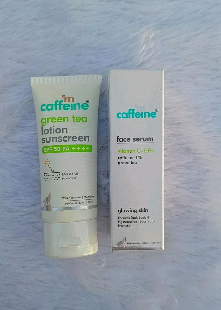 Mcaffeine Combo Of 2 (Vitamin C Serum & Sunscreen)