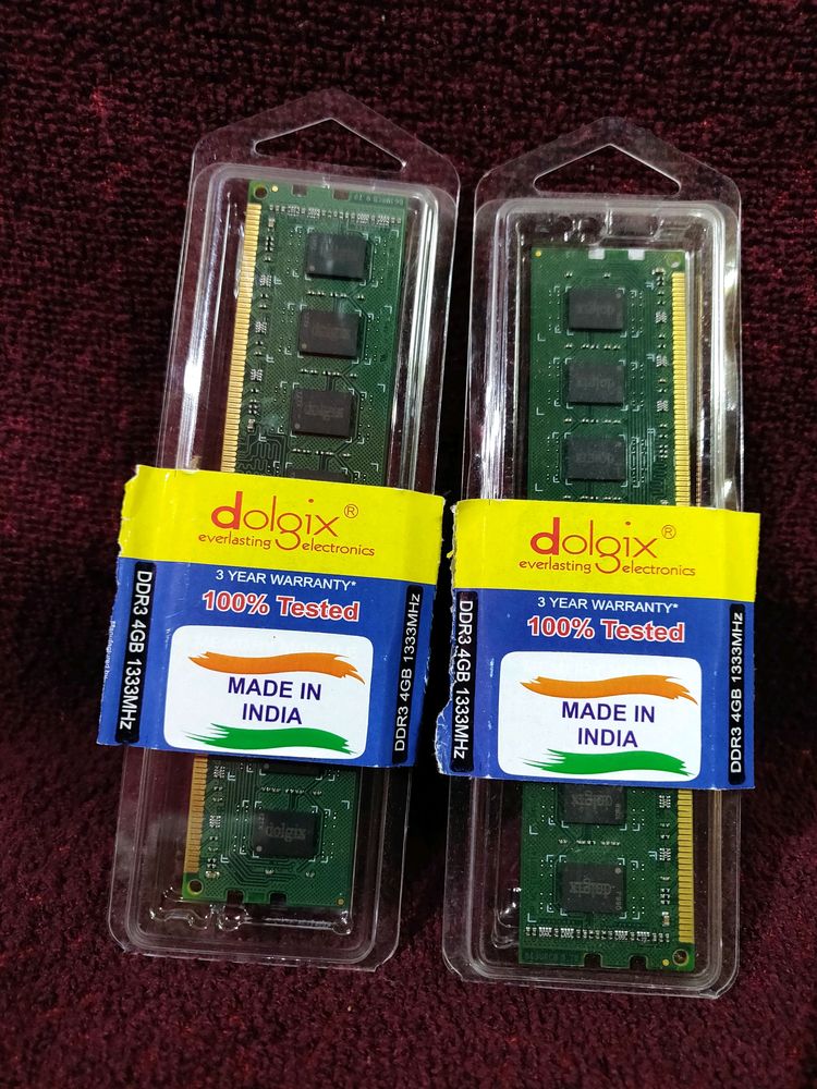 Dolgix 4GB DDR3 RAM | 1333MHz Desktop Memory