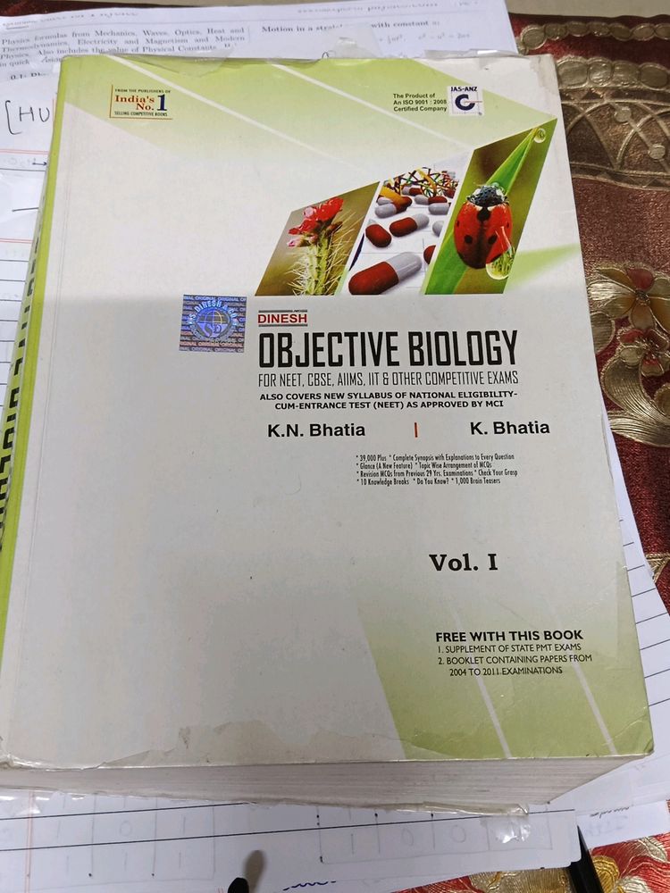 Objective Of Biology By Dinesh For Neet