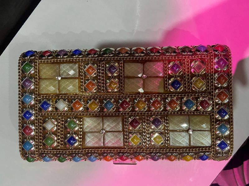 Bridal Stone Clutch Bag