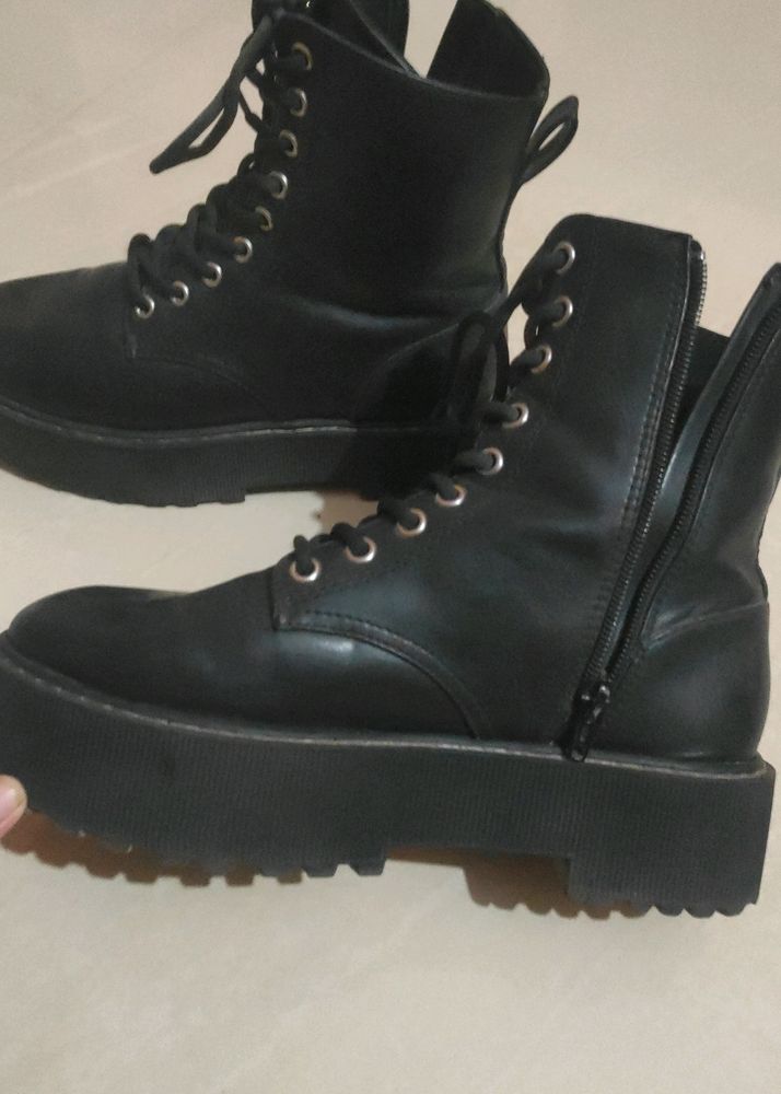 H&M Black Platform Boots