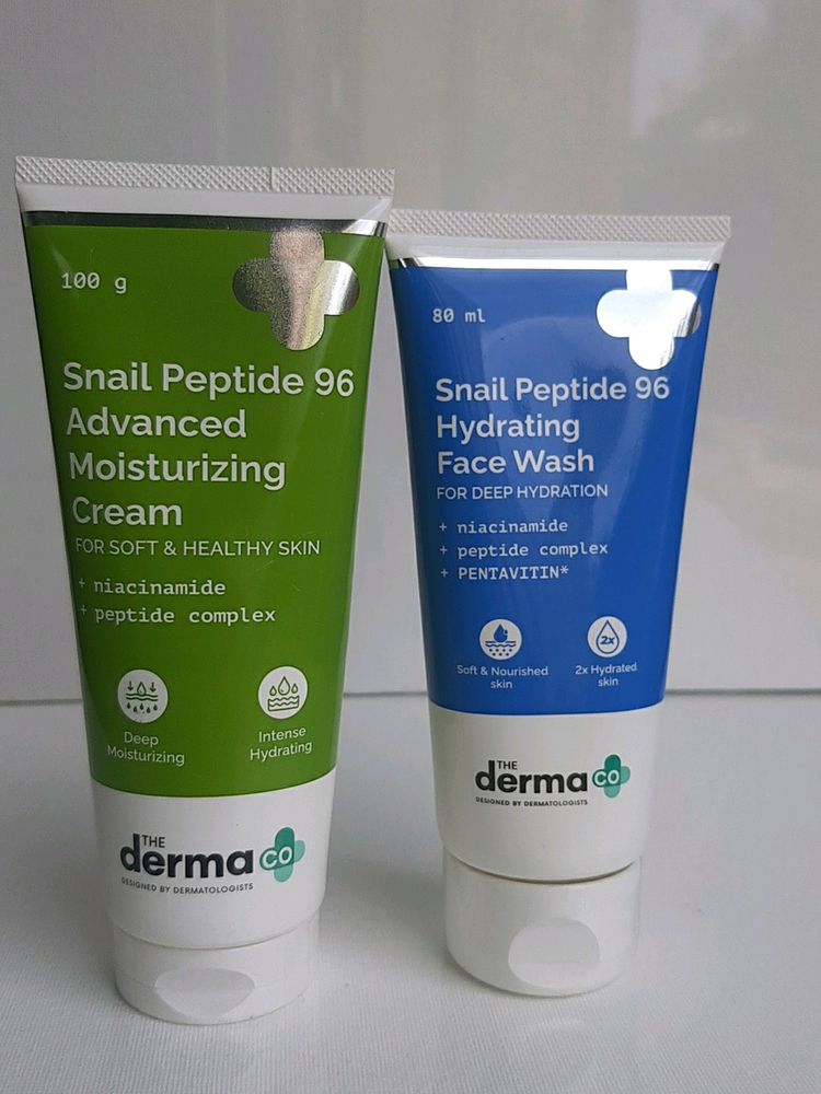 Derma Snail Peptide Facewash and Moisturizer