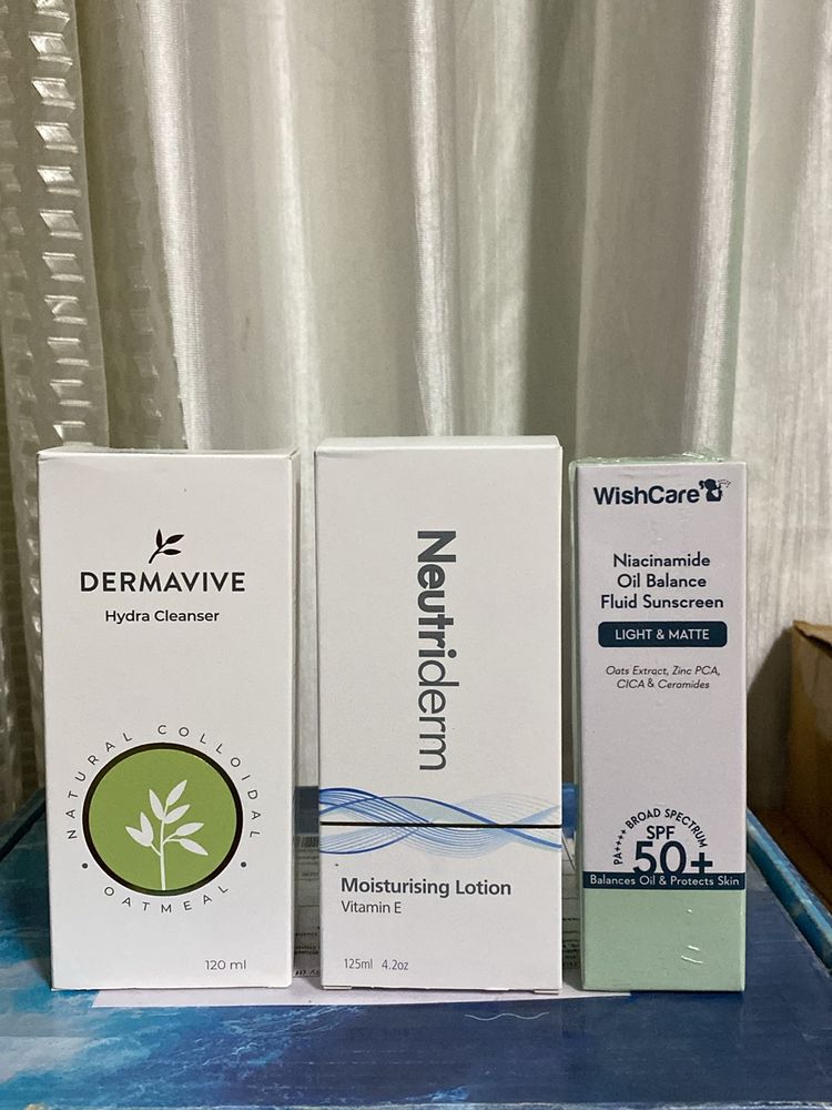 Cleanser Moisturizer & Sunscreen Combo