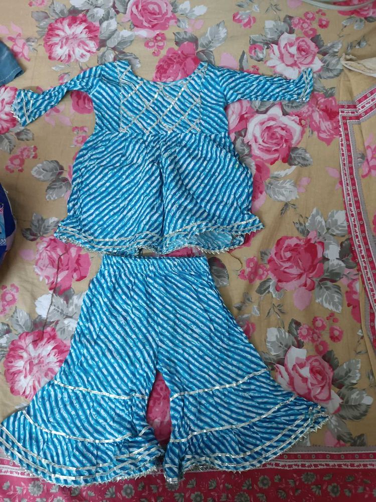 Baby Sharara Set, Pure Cotton, Size 18