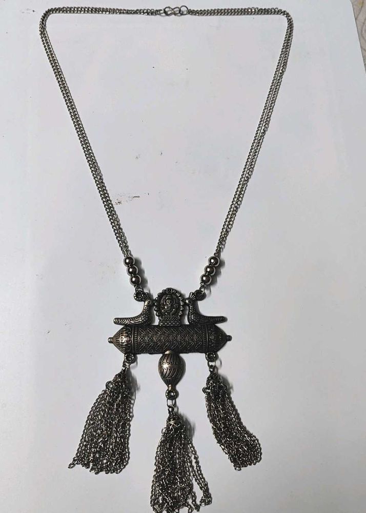 Oxidised Ganesh Ji Necklace